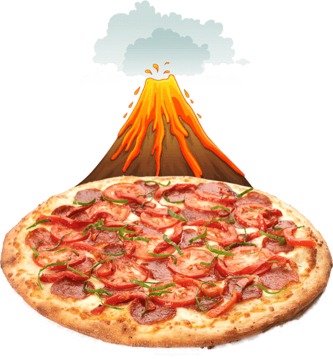 Pizza volcano